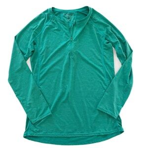 NRS REI Pullover Shirt Womens Small Jade Green UPF 50 Silkweight Kosi Long Slv